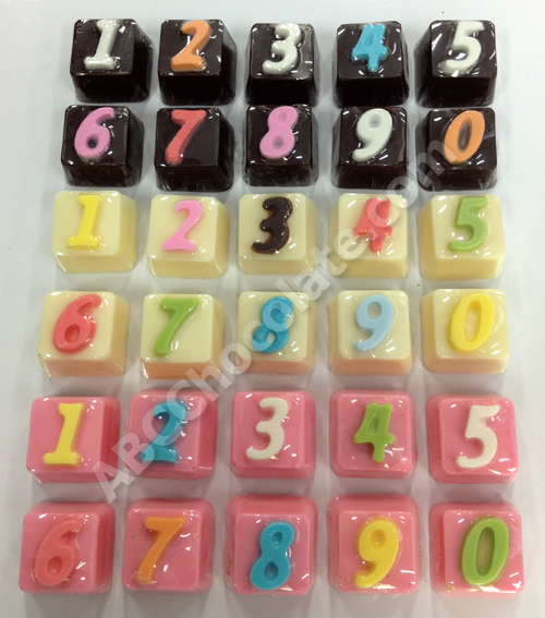 ช็อกโกแลต ตัวเลข ทรงสี่เหลี่ยม !!!